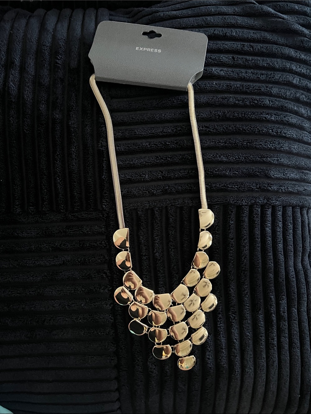 Express Gold Layered Disc Necklace